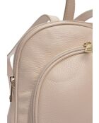 Beige leren rugzak - 28,5x24x10 cm