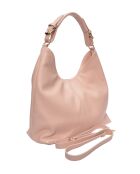 Sac porté épaule en cuir rosa - 28x44x14 cm