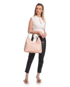 Sac porté épaule en cuir rosa - 28x44x14 cm
