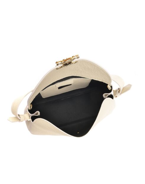 Bolso de piel beige - 17x34x11 cm