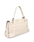 Henkeltasche aus beigefarbenem Leder - 26x35x11 cm