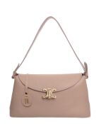 Sac à main en cuir poudre - 17x34x11 cm