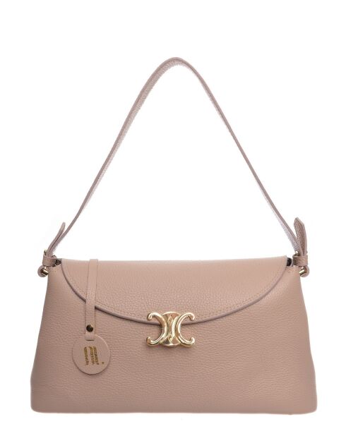 Sac à main en cuir poudre - 17x34x11 cm