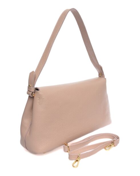 Sac à main en cuir poudre - 17x34x11 cm