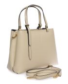 Bolso de piel beige - 22x26x13 cm
