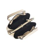 Bolso de piel beige - 22x26x13 cm