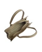 Handtas van modderleer met handvat aan de bovenkant - 23,5x31x8 cm