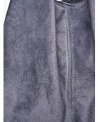 Grijze leren Hobo tas - 33x44x15 cm