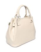 Bolso de piel beige - 28,5x38x18 cm