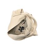 Bandolera de piel beige - 35x47 cm