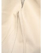 Bandolera de piel beige - 35x47 cm