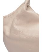 Bandolera de piel beige - 25,5x43x13 cm