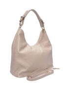 Bandolera de piel beige - 28x44x14 cm