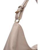 Bandolera de piel beige - 28x44x14 cm