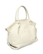 Sac à main en cuir beige - 31x33x20 cm