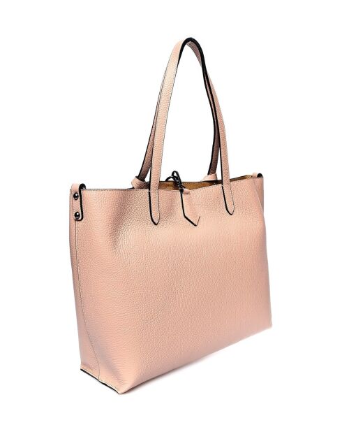 Sac cabas en cuir poudre - 30x44x14 cm