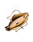 Sac cabas en cuir poudre - 30x44x14 cm