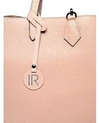 Sac cabas en cuir poudre - 30x44x14 cm