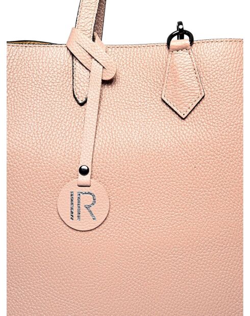 Sac cabas en cuir poudre - 30x44x14 cm