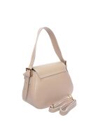 Bolso de piel beige - 19x22,5x9 cm