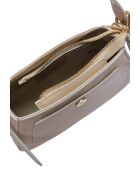 Bolso de piel beige - 19x22,5x9 cm