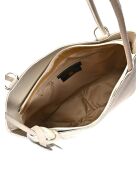 Sac porté épaule / Sac à dos en cuir beige - 29x28x9 cm