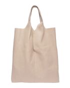 Borsa hobo in pelle beige - 39x37,5 cm