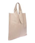 Borsa hobo in pelle beige - 39x37,5 cm