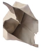 Borsa hobo in pelle beige - 39x37,5 cm