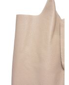 Borsa hobo in pelle beige - 39x37,5 cm