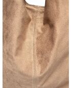 Sac Hobo en cuir boue - 33x44x15 cm