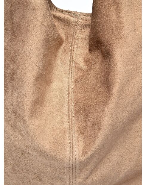 Sac Hobo en cuir boue - 33x44x15 cm