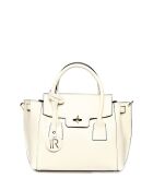 Sac à main en cuir beige - 23x24x7.5 cm