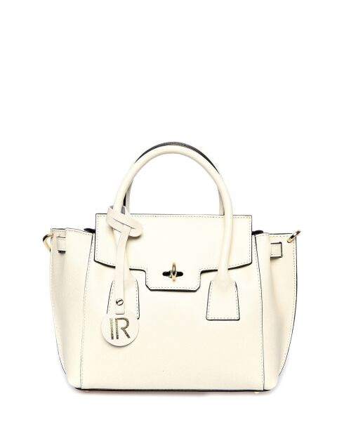 Sac à main en cuir beige - 23x24x7.5 cm