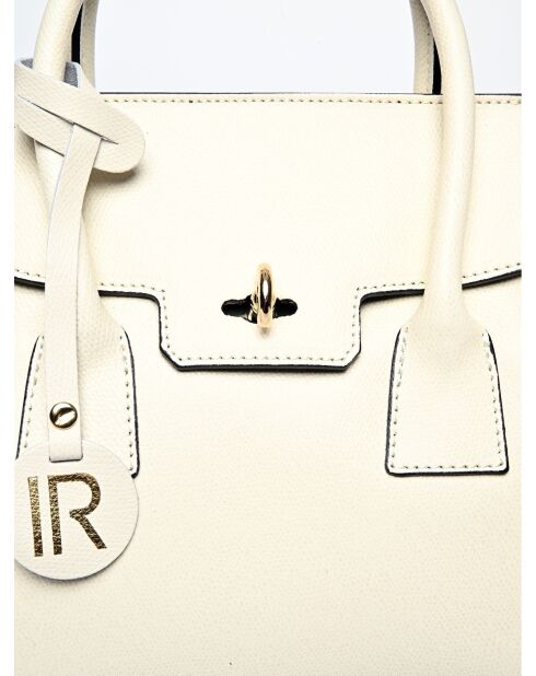 Sac à main en cuir beige - 23x24x7.5 cm
