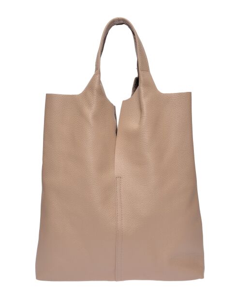 Sac hobo en cuir boue - 39x37.5 cm