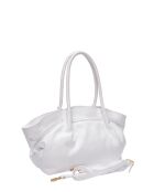 Sac porté épaule en cuir blanc - 23x32x12 cm