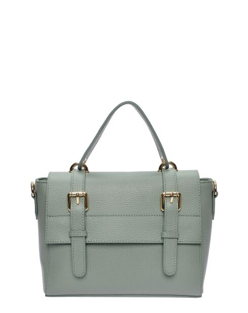 Sac à main en cuir menta - 18x23x9 cm