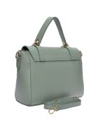 Sac à main en cuir menta - 18x23x9 cm