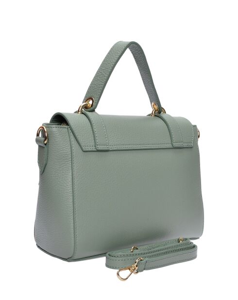 Sac à main en cuir menta - 18x23x9 cm