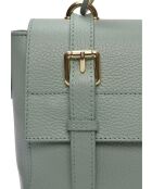 Sac à main en cuir menta - 18x23x9 cm