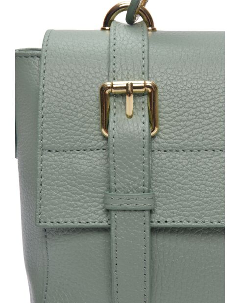 Sac à main en cuir menta - 18x23x9 cm