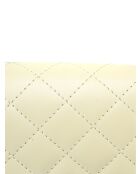 Sac bandoulière en cuir beige - 13x20.5x6cm