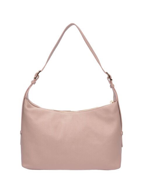 Sac porté épaule en cuir poudre - 20x38x8 cm