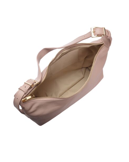 Sac porté épaule en cuir poudre - 20x38x8 cm