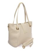 Bandolera de piel beige - 27x33x11 cm