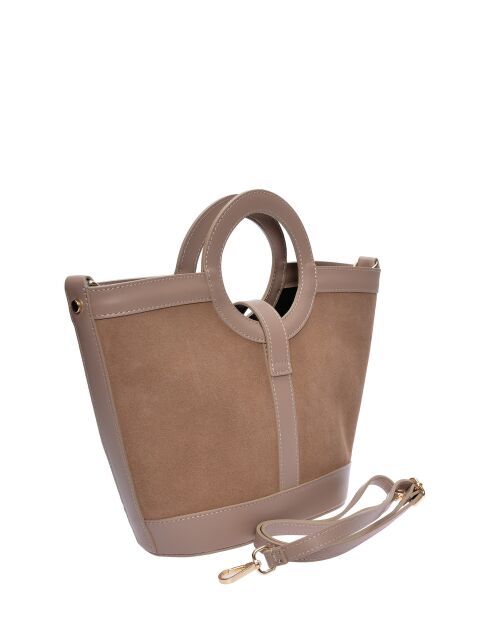 Henkeltasche aus Schlammwildleder - 20x28x12,5 cm