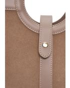 Henkeltasche aus Schlammwildleder - 20x28x12,5 cm