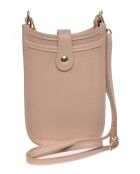Sac bandoulière en cuir poudre - 17.5x11.5x2 cm