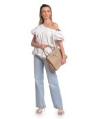Handtasche aus Schlammleder - 25x34x14,5 cm